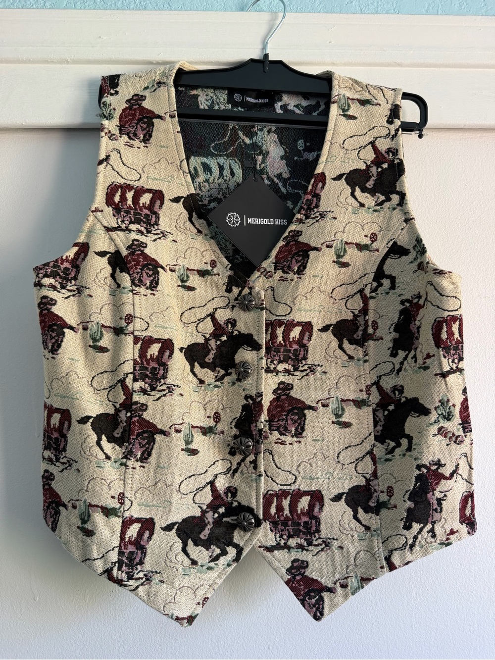 Women's Western Print Vest